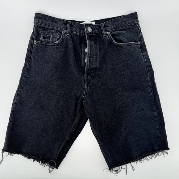 Reformation Pants - Reformation Jeans High Rise Knee Length Distressed Denim Shorts
